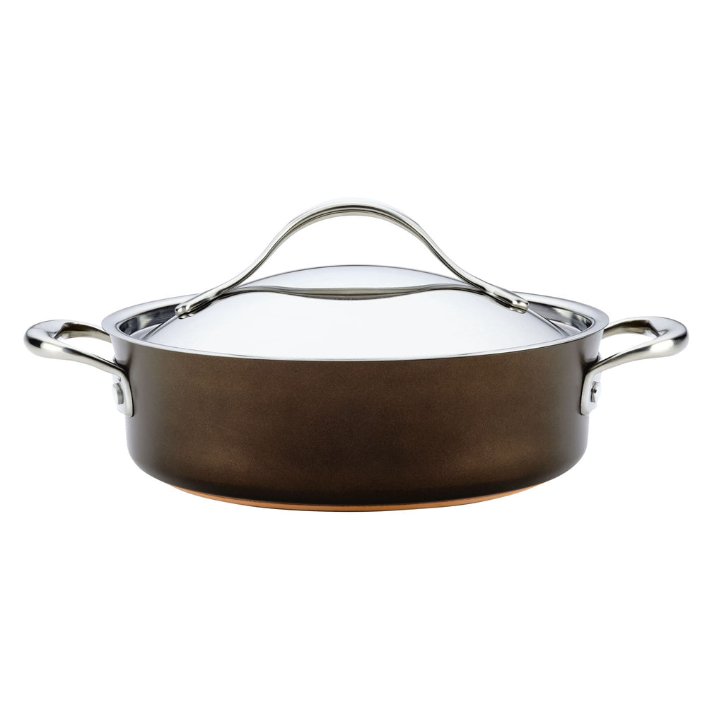 Anolon(r) Nouvelle Copper Stainless Steel 12-Inch Covered French Skillet -  Bed Bath & Beyond - 12557424