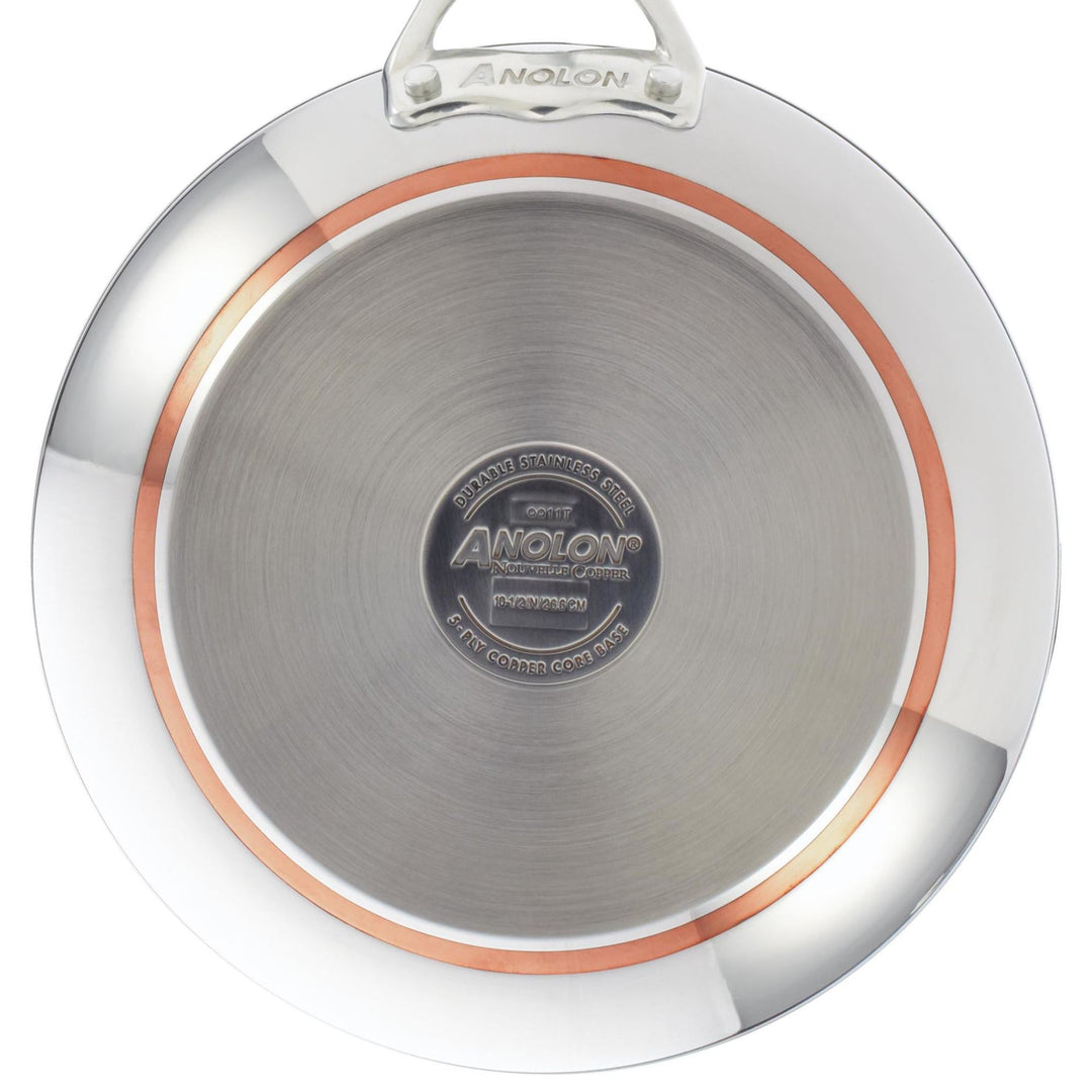 Anolon Nouvelle Copper Stainless Steel 12-Inch Covered French