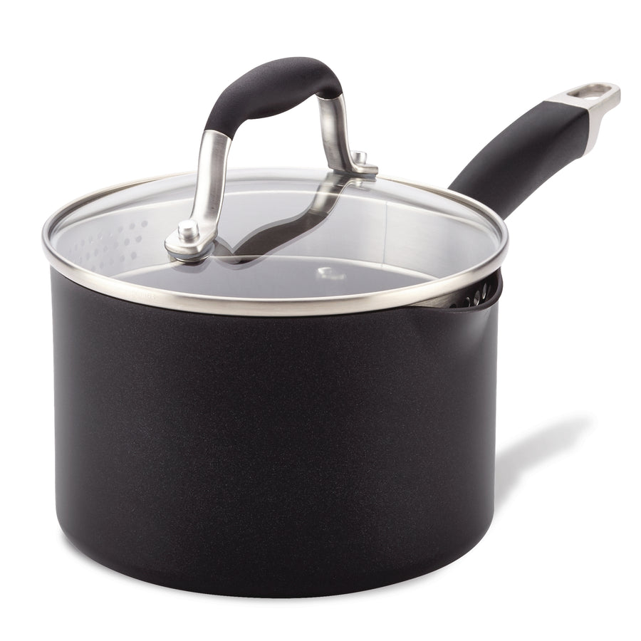 SENSARTE Nonstick Sauce Pan with Lid, 1.5QT Small Pot 1.5 QT, Gray