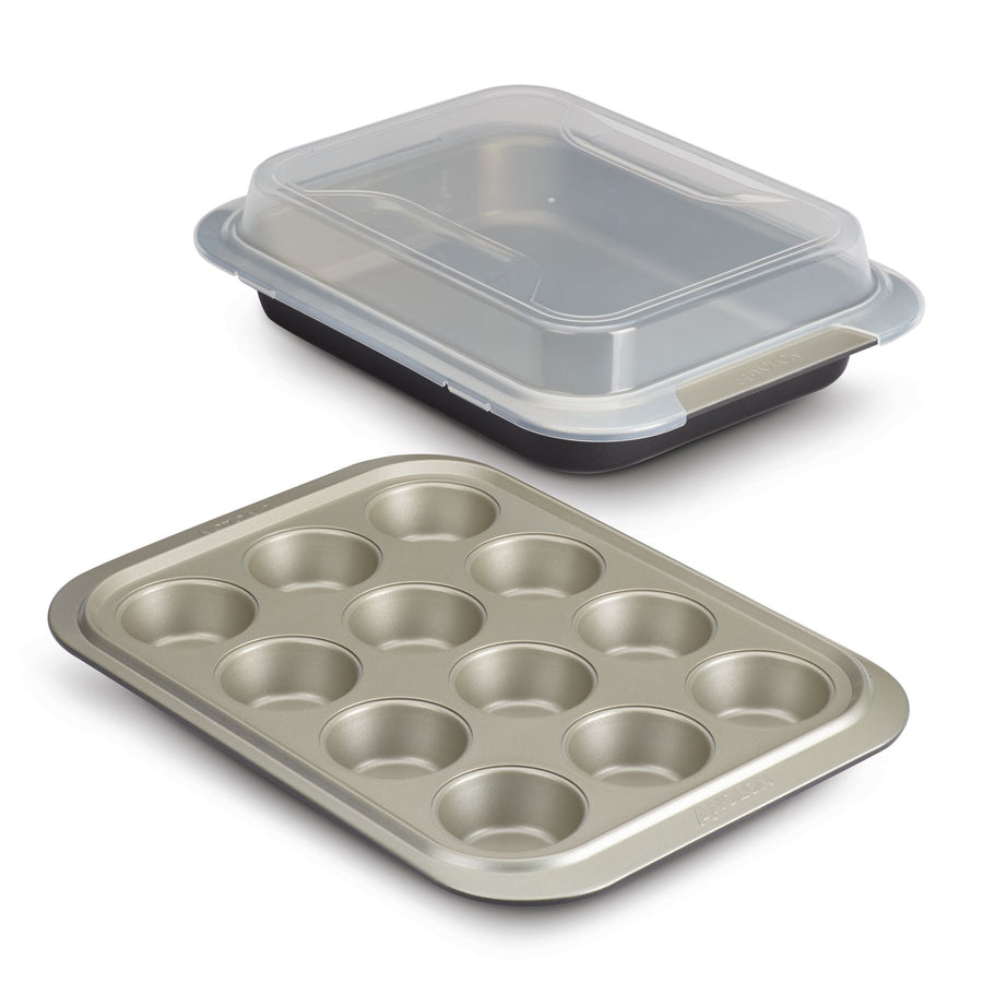 Anolon 59813 Nonstick Bakeware Cookie Pan Onyx/Pewter 10 x 15 Inch for sale  online