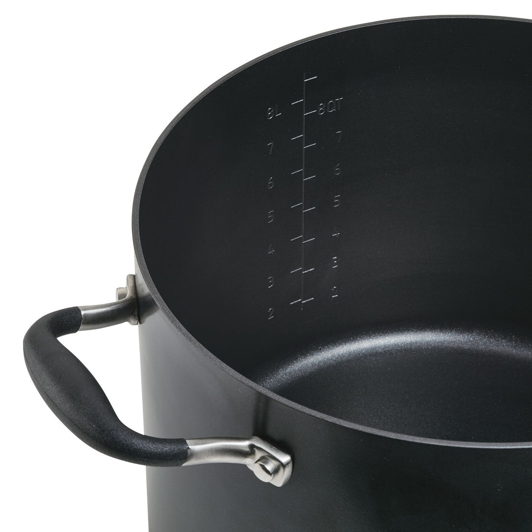 5 Quart Stock Pot, Black, The Avalon Series
