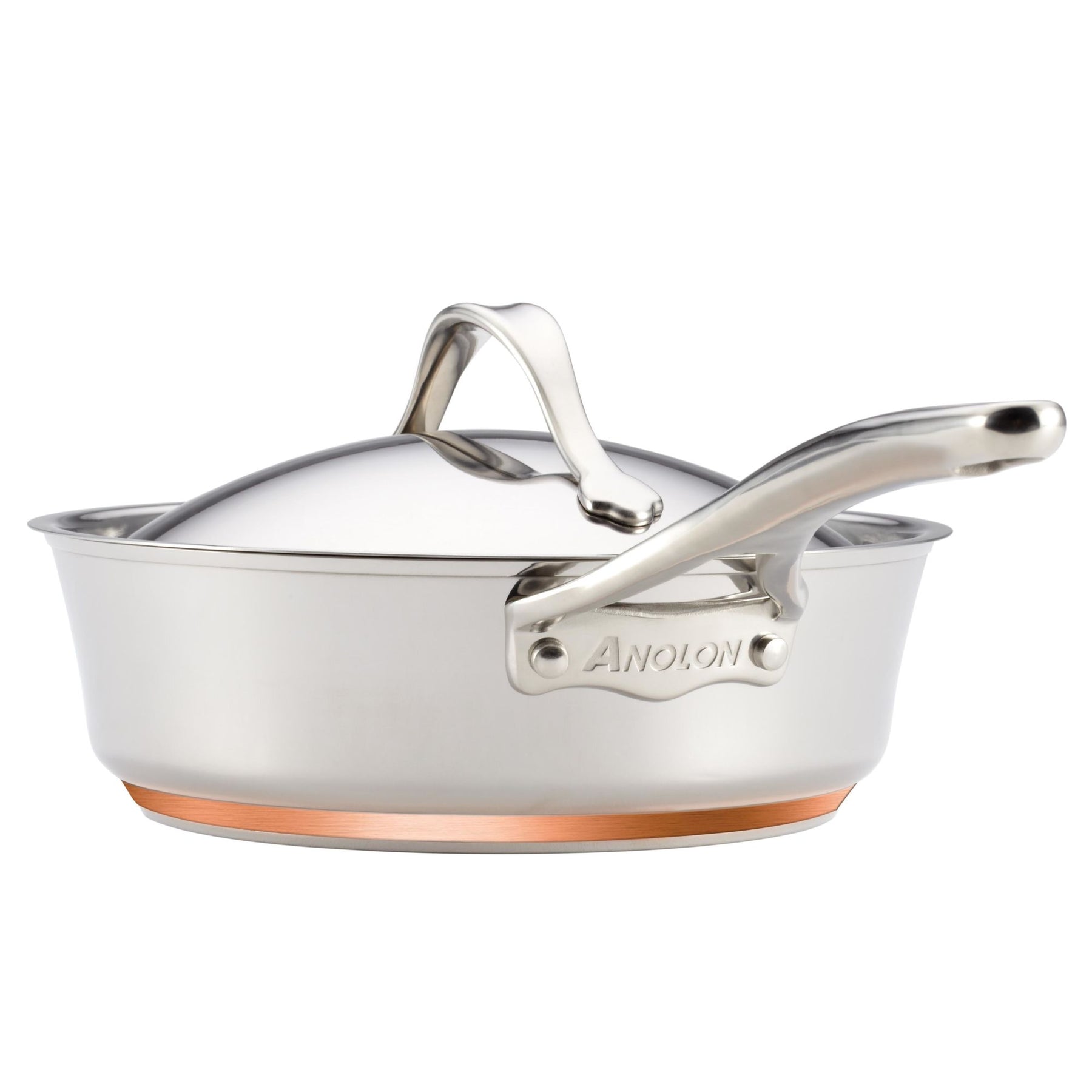 Anolon Nouvelle Copper Stainless Steel Cookware Set - So Olive