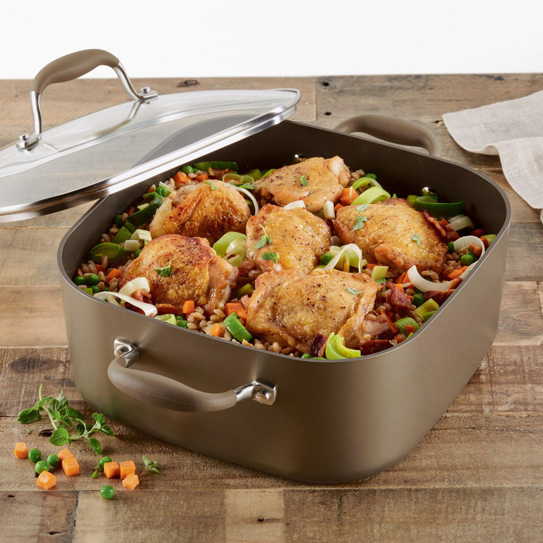 Cook N Home Professional Hard Anodized Nonstick Casserole Dutch Oven  Stockpot With Lid 6-QT